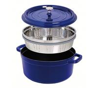 Staub - La Cocotte round with steaming insert 26 cm, dark blue, 40510-604 / 1133891