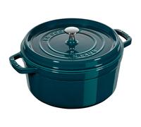 STAUB 1003317 Cast Iron Roaster/Cocotte, Round, 28 cm, 6.7 L, La Mer, The sea
