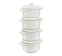 Staub, Mini Cocotte Set, 4 Pieces, Round, Ceramic By Staub