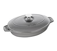 Staub Oval Hot Plate, 23 cm, Graphite Grey, 1332318