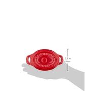 Staub Oval Mini Cocotte Pair Cherry 11cm Set Of Heat Resistant Storage Container Microwave Safe Japanese Ceramic Cocotte Oval "ceramic 2" [authorized