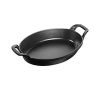 Staub Oval Roasting Dish, 24 cm, Matt Black, 1302323