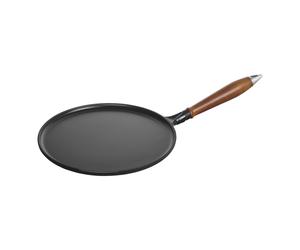 Staub Pans 28 cm Cast iron Pancake pan with wooden handle