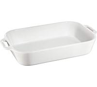 Staub Rectangular Dish, White, 13 x 9 - White
