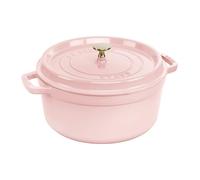 STAUB - Round cast iron Cocotte, dutch oven, 7 L (serves 7-8), made in France - Peony Pink