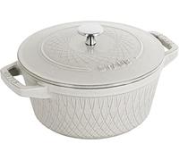 Staub Cast Iron Round Pot - 2.3ltr, White Truffle