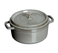 STAUB Round Cocotte, 5.5 quart, Graphite Grey