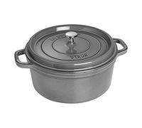STAUB Round Cocotte, 6-1/4-Quart, Graphite Gray