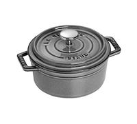 Staub Round Cocotte Oven, 0.5 quart, Graphite Grey | The mini prep pot, prep and serve small batches