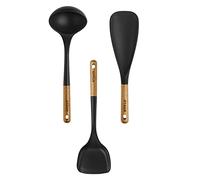 Staub Silicone with Wood Handle 3-pc Cooking Utensil Set