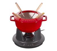 Staub Specialities 16 cm Cast iron Fondue Set cherry