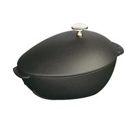 Staub Specialities 25 cm oval Cast iron Mussel pot black