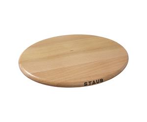 Staub Specialities 29 cm oval Beech Trivet magnetic brown