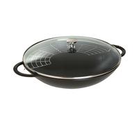 STAUB Wok with glass lid Ø37 cm 5.7 L Black