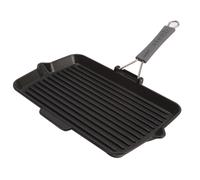 STAUB 40509-343-0 Cast Iron Rectangular Grill Pan, Black, 34 x 21 cm