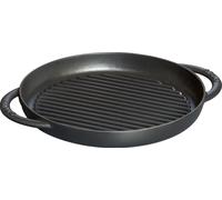 Staub 40511-521-0 Grill Pan, Round, 30 cm, Cast Iron, Black