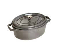 STAUB Staub La Cocotte oval cast iron pot 5.5 L Graphite gray