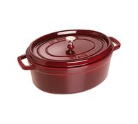 STAUB Staub La Cocotte oval cast iron pot 5.5 L Grenadine red