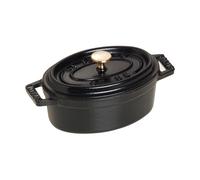 STAUB Staub La Cocotte oval mini casserole cast iron 0.25 L Black