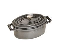 STAUB Staub La Cocotte oval mini casserole cast iron 0.25 L Graphite gray