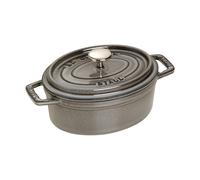 STAUB Staub La Cocotte oval pot cast iron 1 L Graphite gray