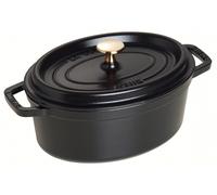 Staub Cast Iron Roaster/Cocotte, Oval 23 cm, 2.35 L, Black