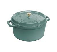 STAUB Staub La Cocotte round cast iron pot 6.7 L Eucalyptus wood
