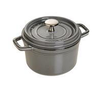 STAUB Staub La Cocotte round pot cast iron 1.2 L Graphite gray