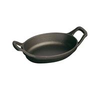 STAUB Staub oval baking dish cast iron 15 cm Black