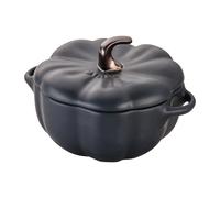 Staub Ceramique 12 cm pumpkin ceramic Cocotte black