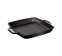 STAUB Cast Iron, Grill Pan with Two Handles, Black, 33 cm