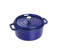 STAUB Staub round casserole dish. Three layers of enamel 5.2 l dark blue