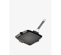 Staub Staub Square Cast-Iron Grill Pan With Pouring Spout 24cm Black
