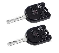 STAUBER Best Key Shell Replacement for Lexus - HYQ1512V, HYQ12BBT - NO Locksmith Required Using Your Old Key and chip! - 2 Pack (Black)