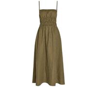Staud Ayla Striped Linen Midi Dress - Green - XL (UK16 / XL)