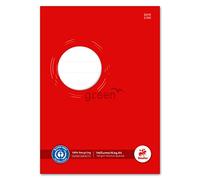 Staufen Staufen Green 794004615 Notebook Cover with Labelling Field DIN A4 150 g/m² Recycled Paper Perfect Protection for School Books Red Pack of 10
