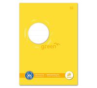 Staufen Ursus Notebook Cover with Labelling Field, DIN A4, 150 g/m² Recycled Paper, Protection for School Notebooks, Pack of 10, Yellow/Green