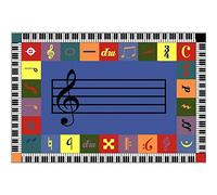 Stave Music Classroom Carpet Music Note Keyboard Instrument Drum Area Rug Colorful Non Slip Activity Rug For Kids Bedroom Kid Essentials-A 200 * 300cm