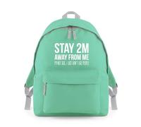 Stay 2m Away From Me Virus Backpack Rucksack 18L Bag - 42 x 31 x 21cm