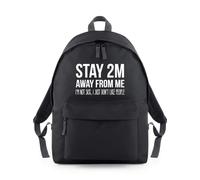 Stay 2m Away From Me Virus Backpack Rucksack 18L Bag - 42 x 31 x 21cm