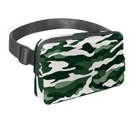 Stay Active and Organized with our Adjustable Strap Fanny Bag, Ideal for Men and Women on The Go, Green Camouflage Pattern