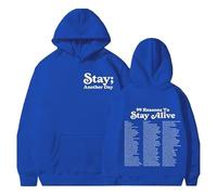 Stay Another Day Hoodie 99 Reasons, 99 Reasons to Stay Alive Mental Health Hoodie, Sweatshirt for Women Men (Dark blue,L)