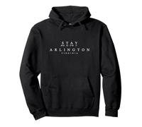 Stay Arlington, Virginia Coordinates - Virginian Souvenir Pullover Hoodie