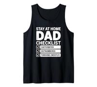 Stay At Home Dad Checklist - Caffeinated & Thriving Tank Top