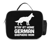 Stay At Home German Shepherd Mom Lunch Tote Bag for Men Women Portable Durable Insulated Lunch Box Container