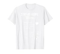 Stay At Home Mom Caregiving Parenting Definition Mothers Day Value Graphic T-Shirt, Men, White, S