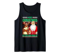 Stay Away from Me Santa Reindeer Tank Top