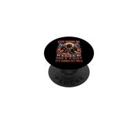 Stay Behind Me Kitten Its Gonna Get Wild Funny Alpha Wolf PopSockets Adhesive PopGrip