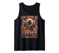Stay Behind Me Kitten Its Gonna Get Wild Funny Alpha Wolf Tank Top