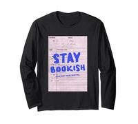 Stay Bookish Library Card Read Past Bedtime Long Sleeve T-Shirt